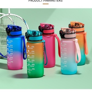 Botella de Agua de Plástico TRITAN de Gran Capacidad, Diseño Degradado Elegante, Resistente a Caídas, Deportiva, para Mujer, Verano, Fitness - Product Image 1