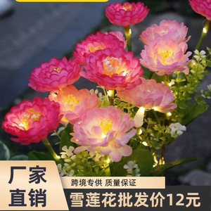Xuhe <b>Solar</b> 7-Head <b>Flower</b> Lamp Orange Red Pink Yellow Purple Outdoor Waterproof Lawn <b>Light</b> Garden Decor - Product Image 4
