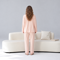 Pyjama pour femmes sur mesure, ensemble de pyjama doux en coton biologique modal, vêtements de détente pour femmes