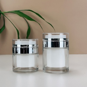 Glass Airless Pump <b>Jar</b> 30ml 50ml <b>Empty</b> Plastic Airless Pump Cream <b>Jar</b> 50g PP Airless Bottle for Cosmetic Skincare Packaging - Product Image 4
