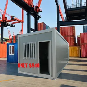 UPS Detachable China factory supplying tiny prefab flat pack 1 room container houses 20ft prefabricated container house
