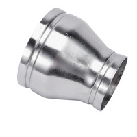 Raccord de tuyauterie en acier inoxydable rainuré concentrique 304 316L DN65 DN80 DN100 pour système d'incendie