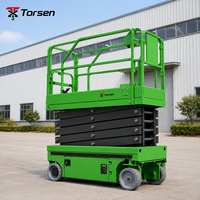 Plateforme élévatrice à ciseaux électrique autopropulsée de 12 m de hauteur de travail, 320 kg, avec hauteur de plateforme de 10 m pour l'entretien en usine