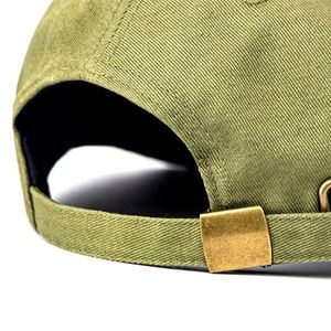 Sombrero de 6 paneles, gorras verdes de buena calidad, vaquero lavado sin estructura, logotipo personalizado, gorra Snapback para hombre - Product Image 6