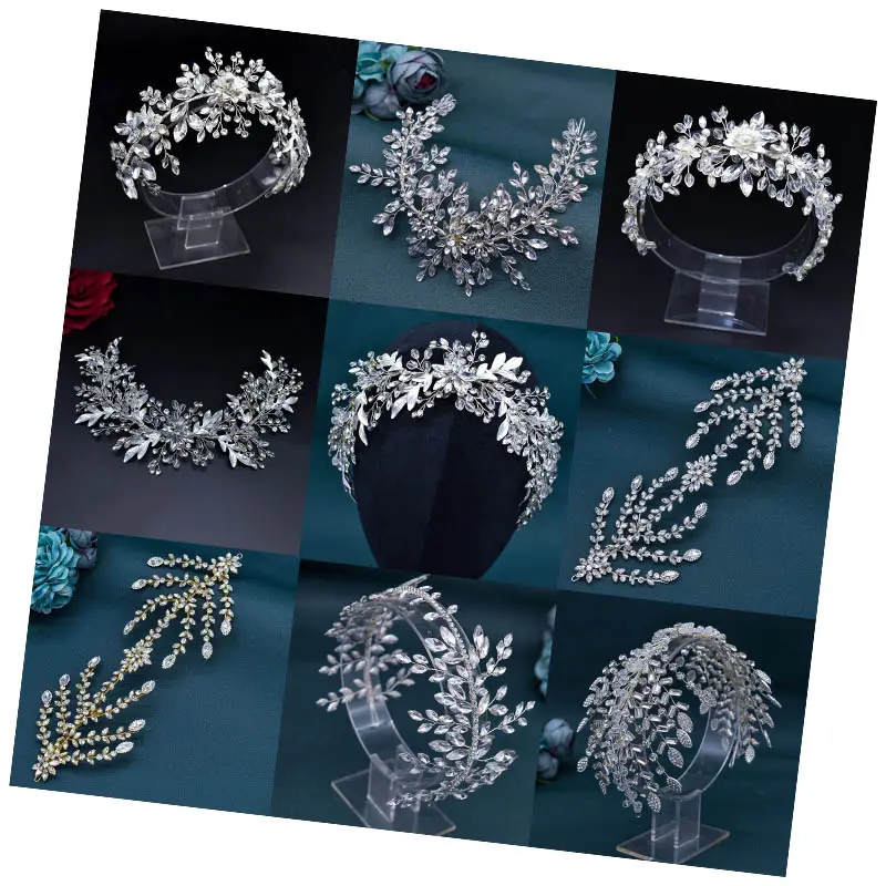 Accessoires pour cheveux Beauty Pageant Diadème de mariée en strass Bandeaux de mariage