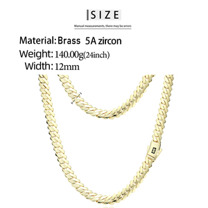 <span class=keywords><strong>Cadena</strong></span> Cubana <span class=keywords><strong>De</strong></span> Oro <span class=keywords><strong>14k</strong></span> EDGE Cierre Sencillo Joyería <span class=keywords><strong>De</strong></span> Lujo Para Hombre Estilo Hip Hop 12mm Chapada En Oro <span class=keywords><strong>De</strong></span> <span class=keywords><strong>14K</strong></span> Tipo Miami Mónaco - Product Image 6