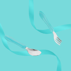 Juego de Cubiertos de acero inoxidable para niños pequeños con estuche de transporte de viaje, juego de cuchara y tenedor para bebé sin BPA - Product Image 5