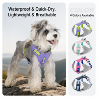 Harnais pour chien d'extérieur léger, multifonctionnel, imperméable, à séchage rapide, réfléchissant, avec support pour GPS