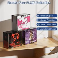 Boîte de présentation en acrylique anti-UV à 99 %, boîte de rangement anti-poussière avec couvercle magnétique, compatible avec la boîte Elite Trainer