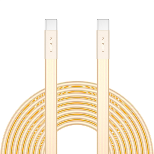 LISEN 2025 Ultra Thin Dual Layer Braided Silicone 60W USB C Cable 27W USB L Fast Charging Cable for iPhone 8-16 Samsung S25