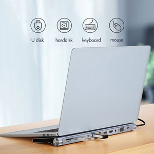 12 In 1 Type C Hub Uitbreidingsdock Laptop Docking Station Type C Naar Hdmi Vga Usb <span class=keywords><strong>3</strong></span>.0 Sd Rj45 Pd <span class=keywords><strong>3</strong></span>.5Mm Audio Usb C Docking Station - Product Image 5