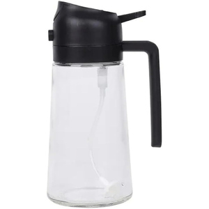 Rociador de Aceite de Oliva Ecológico de Vidrio de 16oz/470ml, Dispensador 2 en 1, Apto para Lavavajillas, para Freidora de Aire, Ensaladas, Barbacoa, Utensilios de Cocina - Product Image 3