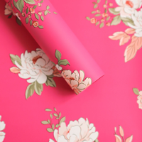 Papier d'emballage floral vintage, imperméable, épaissi, imprimé, à motifs, pour bouquets, cadeaux, matériel d'emballage pour fleuristes