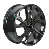 Rines de Aleación de Aluminio 18x8.0 para Honda Civic, 5X114.3 PCD ET 50 CB 64.1, Acabado Negro Mecanizado, para Autos de Pasajeros -09012
