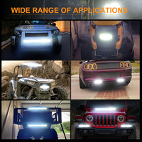 Barre lumineuse LED 12V pour voiture, 7, 13, 20 pouces, 60/120/180W, projecteur, feu antibrouillard, éclairage de travail, pour tout-terrain, camion, remorque, 4x4, VTT, lampe de conduite