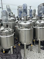 Cuve de mélange liquide en acier inoxydable avec agitateur, cuve de mélange chauffée électriquement, cuve de mélange à double enveloppe en acier inoxydable