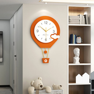 Grand mécanisme d'<span class=keywords><strong>horloge</strong></span> <span class=keywords><strong>murale</strong></span> moderne et minimaliste en métal, décor de chambre à coucher <span class=keywords><strong>pour</strong></span> enfants, ballon en vogue, nouveau design, créatif - Product Image 2