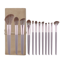 Usine 10 pièces ensemble de pinceaux de maquillage sac de brillant à lèvres pour fond de teint ombre à paupières blaireau pour l'application de poudre cosmétique de beauté