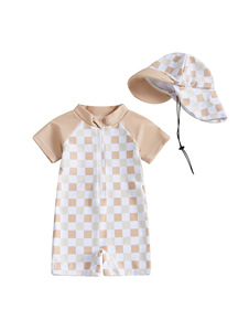 RTS Kids Swimsuit Girls Swimwear Kids <strong>Swimming</strong> <strong>Costumes</strong> Wholesale Summer <strong>Toddler</strong> Swim Suit with Hat - Product Image 3