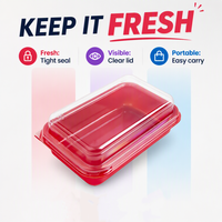 Groothandel stapelbare rechthoekige bakkerij dessert cake verpakking recycleerbare plastic voedselcontainer snack lunchbox