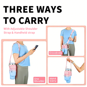 Bolsa de Transporte Reutilizable para Termo de Viaje de 40 Onzas, Impermeable, con Correa de Hombro Ajustable para Accesorios de <span class=keywords><strong>Bar</strong></span>, Botella de Agua Portátil - Product Image 2