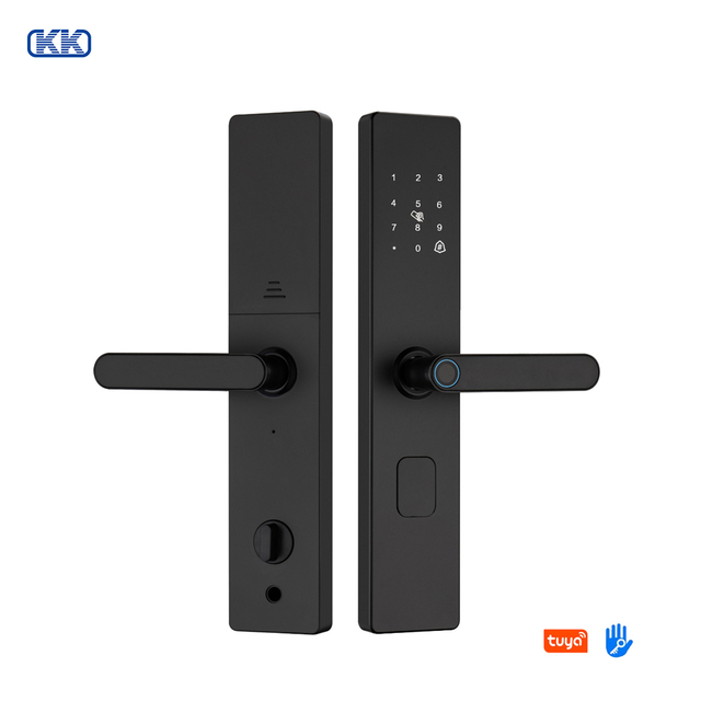 KK Smart Digital Door Lock with Aluminum Alloy Code RFID IC Card Biometric Fingerprint Unlock TT Lock