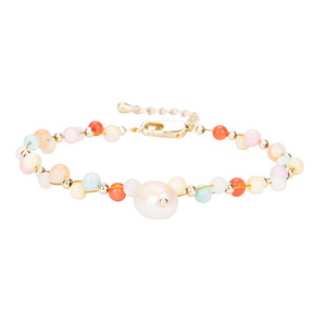 Woven <b>Bracelet</b> Macaron Color Crystal <b>Pearl</b> Woven <b>Bracelet</b> for Women Uionen 2257 - Product Image 4