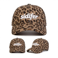 Topi Snapback Kanvas 6 Panel Motif Leopard Sidifer BSCI Terlaris, Bordir Gambar Huruf, Gaya Jalanan, Topi Baseball Pria Wanita