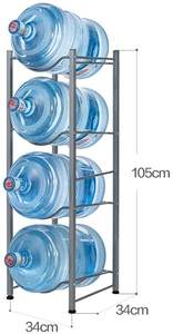Silber Metall Eisen 4-Tier Heavy Duty Wasser Flasche Halter Lagerung <span class=keywords><strong>Rack</strong></span> für 5 Gallonen Wasser Spender - Product Image 3