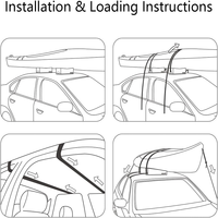 Wooave Quatre pièces EVA Foam Block Carrier Car Rooftop Racks Canoe Carrier kit