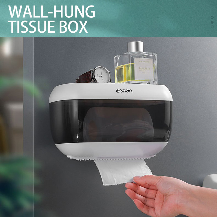 Toilet Paper Holder Waterproof Multifunction Plastic Bathroom Storage Tissue Box