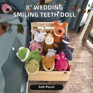 Muñeco de Peluche de 8 Pulgadas de la Serie de Celebridades de Internet, <span class=keywords><strong>con</strong></span> <span class=keywords><strong>Dientes</strong></span> Sonrientes <span class=keywords><strong>Grandes</strong></span>, para Navidad, <span class=keywords><strong>con</strong></span> Función Antiestrés, Lavable - Product Image 2