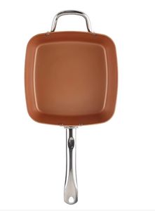 Cacerola cuadrada <span class=keywords><strong>de</strong></span> cobre, oferta semanal, extra profunda con vaporera, cesta para freír incluida - Product Image 4