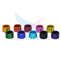 GSF-ABR-SN 1212-3 Nouvelle conception de bagues pour pigeons, taille 2 à 16 mm, aluminium personnalisé, plusieurs tailles, type rainuré, bague pour oiseaux