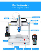 Robot de soudage à adhésif thermofusible entièrement automatique haute vitesse avec écran LCD, moteur, boîte de vitesses et pompe 3 axes PLC 1