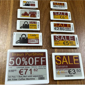 2.13 inch price tag full color 4 electronic shelf label frame price tag esl labels E-paper For Retail Store System ESL Solution - Product Image 1