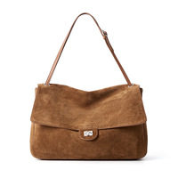 Sac à bandoulière en daim pour femme, nouvelle collection, très tendance, décontracté, grande capacité, avec fermeture à loquet