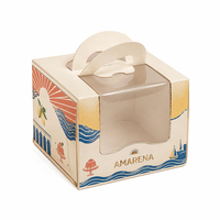 Boîte à gâteau élégante et colorée de style haut de gamme, vente en gros d'usine, personnalisable en couleur et taille avec poignée