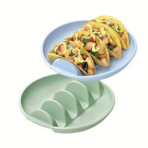 Supports à tacos réutilisables personnalisés avec 4 emplacements pour coquilles, compatibles micro-ondes, moule à coquilles - Product Image 2