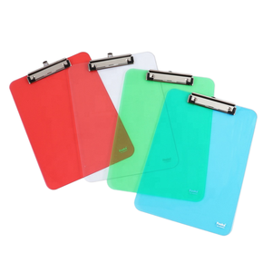 Foska Hot Bán Nhựa A4 & FC Kích Thước Thân Thiện Với Môi Nhiều Màu Trong Suốt Clip Board Đơn Giản Xách Tay Bằng Văn Bản Hội Đồng Quản Trị Tập Tin Thư Mục - Product Image 1
