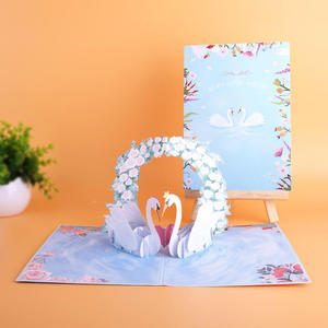 Cartes d'invitation de mariage personnalisées Winpsheng, design créatif 3D pop-up, finition mate moderne, papier offset 148x210mm - Product Image 2