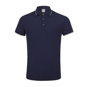 เสื้อโปโลสั่งทำพิเศษ สีพื้น แต่งขอบตัดกัน โพลีเอสเตอร์ แขนสั้น ใส่ได้ทุกวัน - Product Image 1