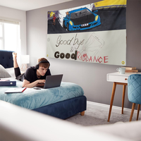 Drapeau de rappeur Juice Goodbye & Good Riddance, tapisserie commémorative 3x5 pieds, décoration pour voiture, chambre, salon, garage, pour fans de musique et collectionneurs