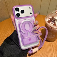 Casing Ponsel Dompet Magnetik dengan Penyangga untuk iPhone 17 Pro Max 16 15 14 Plus 13 Pelindung Anti Benturan