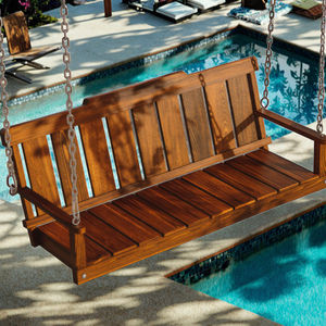 HR أرجوحة خشبية صلبة حديثة مضادة للتآكل لعامل حديقة شرفة الفناء في الهواء الطلق - Product Image 6