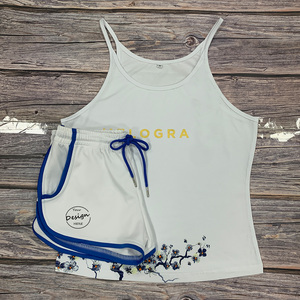 Nouvelle arrivée personnalisée écologique sérigraphie cuillère cou ample décontracté haute élastique Spandex débardeur femmes Camisole courte Femmes - Product Image 1