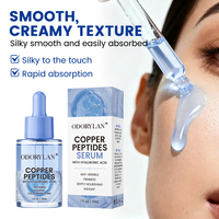 Sérum au cuivre bleu GHK-Cu de qualité cosmétique pour soins de la peau, marque privée