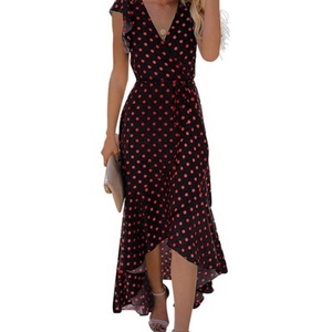 Abito Casual da donna Plus 2024 con scollo a V con stampa a fiore bohémien stampa a forma <span class=keywords><strong>di</strong></span> matrimonio lungo feste <span class=keywords><strong>di</strong></span> cerimonie <span class=keywords><strong>di</strong></span> <span class=keywords><strong>laurea</strong></span> - Product Image 1