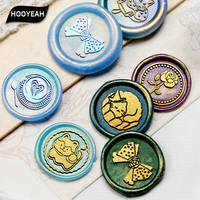 Set stempel seri Laser Mini lucu dan menyenangkan/bahan kuningan padat/Model lilin cap/dekorasi undangan amplop/grosir