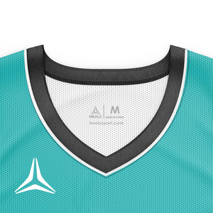 Camiseta de Baloncesto Sublimada con Base Sólida, Franja Lateral Vertical Delgada y Bloques de Color, Estilo Retro Americano - Product Image 3